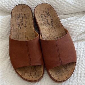 Kork-Ease Brown Leather Sandals Size 6